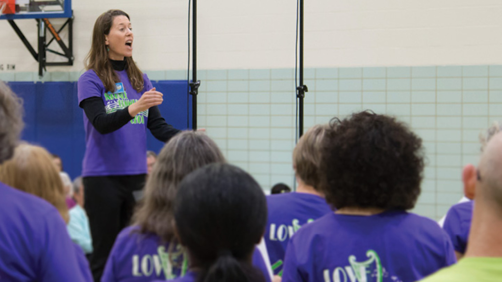 Mary Cohen works with Oakdale prison choir