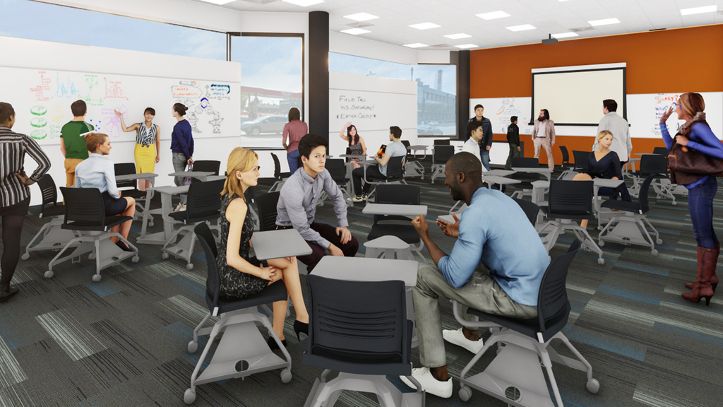 Rendering of a future class/meeting room